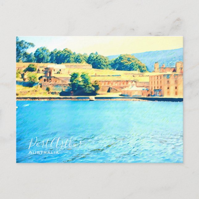 Port Arthur Tasmania Australien Reise Postkarte (Vorderseite)