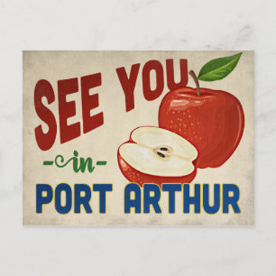 Port Arthur Texas Apple - Vintage Travel Postkarte