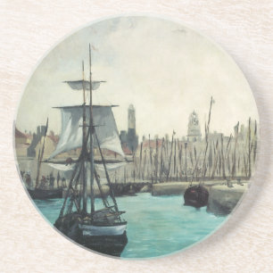 Port at Calais by Manet, Vintager Impressionismus  Untersetzer