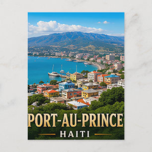 Port-au-Prince Karibische Hügel und haitianisches Postkarte