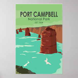 Port Campbell Nationalpark Australien Vintage  Poster