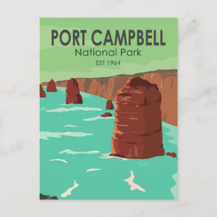 Port-Campbell-Nationalpark Australien Vintage Postkarte