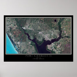Port Charlotte Florida Satellite Poster Karte