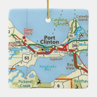 Port Clinton OH Vintage Keramikornament