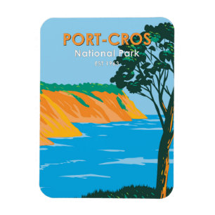 Port-Cros Nationalpark Frankreich Vintage Magnet