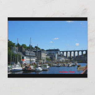 Port de plaisance d Morlaix et le viaduc BRETAGNE Postkarte