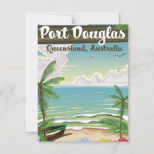 Port Douglas Australia Vintage Reiseplakat Einladung