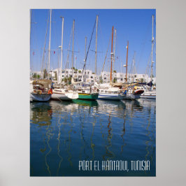 Port el Kantaoui Hafen Boote Tunesien Landschaft Poster