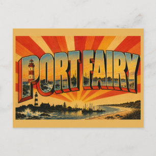Port Fairy Victoria Australien Küstenkultur Kunst Postkarte