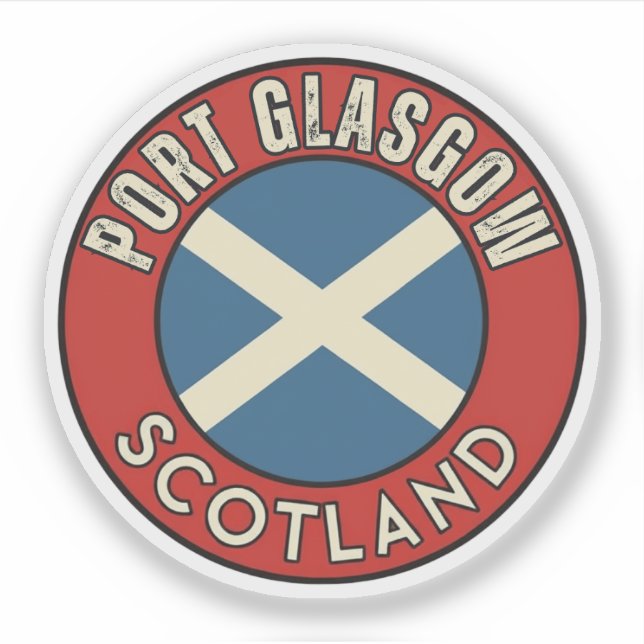 Port Glasgow, Schottland Aufkleber (Vorderseite)