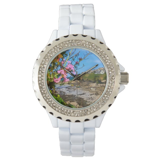 Port Isaac Cornwall Hafen Fisherman's Friends Armbanduhr (Vorderseite)