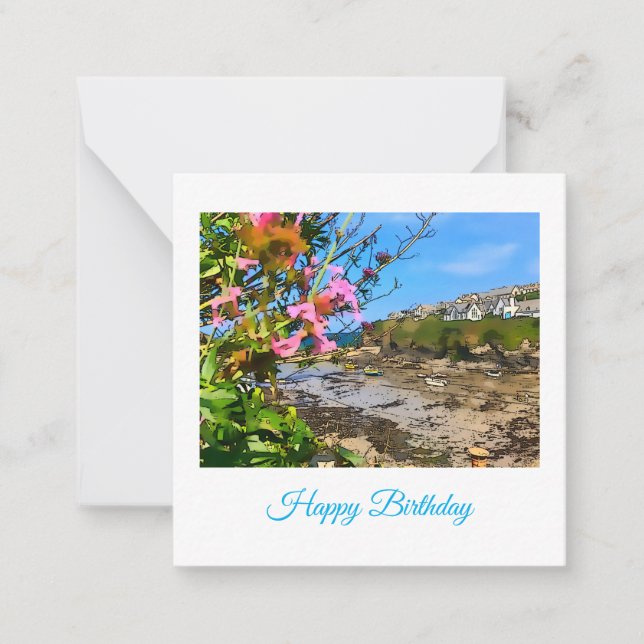 Port Isaac Cornwall Hafen Fisherman's Friends N Mitteilungskarte (Vorderseite)