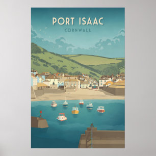 Port Isaac Cornwall Reiseplakat Poster