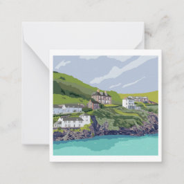 Port Isaac - Port Wen Postcard Style Notecard Mitteilungskarte