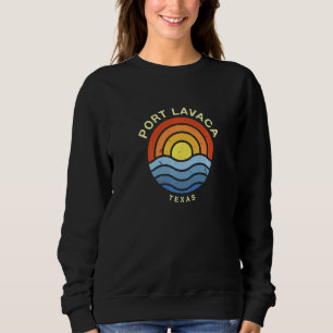 Port Lavaca Texas TX Sommerhafen der Kuh Tropic Sweatshirt