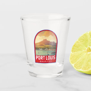 Port Louis Mauritius Reise Kunst Vintage Schnapsglas