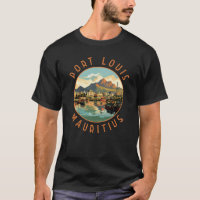 Port Louis Mauritius Retro Distressed Circle