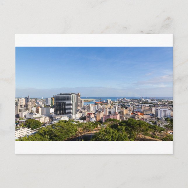 Port Louis Skyline capital of Mauritius by da Postkarte (Vorderseite)