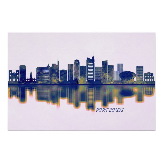Port Louis Skyline Poster (Vorderseite)