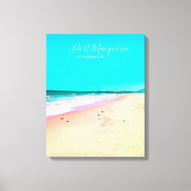 Port Macquarie Beach Szene Australien Leinwanddruck (Vorderseite)