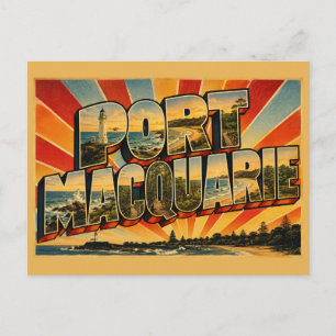 Port Macquarie NSW Australien Küstenstadt Kunst Postkarte