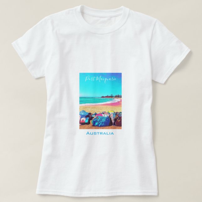 Port Macquarie NSW Australien Reiselandschaft T-Shirt (Design vorne)
