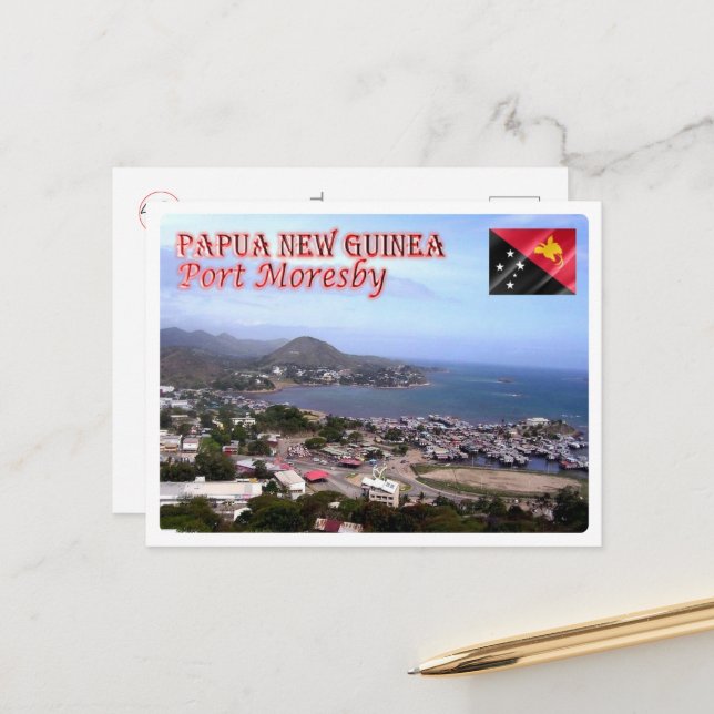Port Moresby - Papua Neue Guinea - Postkarte (Vorderseite/Rückseite Beispiel)