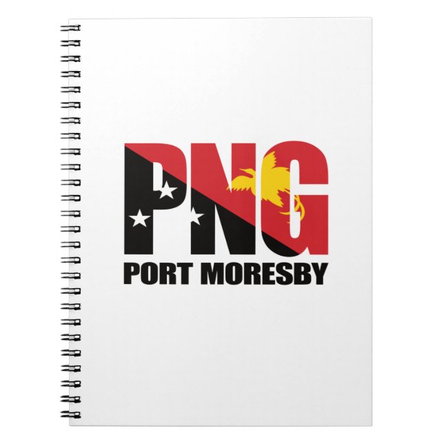 Port Moresby PNG mit Papua-Neuer Guinea Notizblock (Vorderseite)