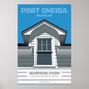 Port Oneida, Michigan - Burfiend Farm Poster