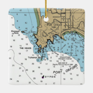 Port Orford Oregon Chart Keramikornament