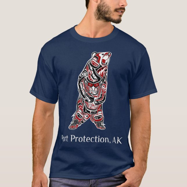 Port Protection Alaska Native American Brown T-Shirt (Vorderseite)