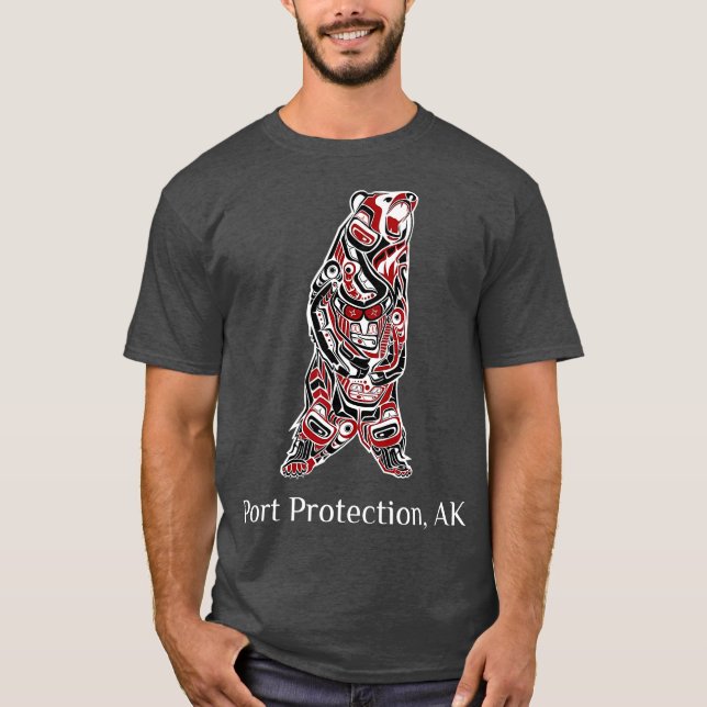 Port Protection Alaska Native American Brown T-Shirt (Vorderseite)