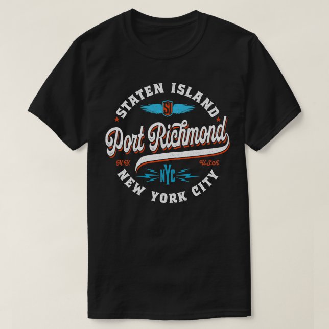 Port Richmond New York City Staten Island T-Shirt (Design vorne)
