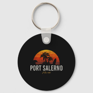 Port Salerno Florida Retro Surfer Vintage Strand Schlüsselanhänger