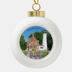 Port Sanilac Leuchtturm-Ornament Keramik Kugel-Ornament