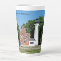 Port Sanilac Lighthouse Latte Tasse