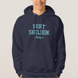 Port Sheldon Michigan Printed Hoodie