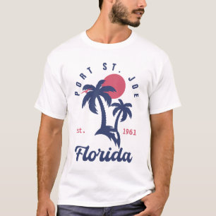 Port St. Joe Florida Retro Palm Trees Souvenirs T-Shirt
