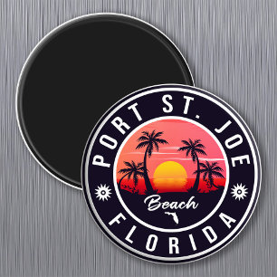 Port St. Joe Florida Retro Sunset Souvenir Magnet