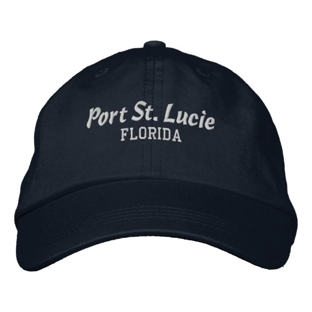 Port St. Lucie Florida bestickter Baseballhut Bestickte Baseballkappe (Vorderseite)