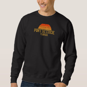 Port St Lucie Florida Retro Vintager Sonnenunterga Sweatshirt