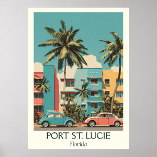 Port St. Lucie Florida Vintages Städtchen Poster