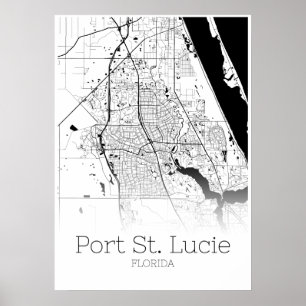 Port St. Lucie Map - Florida - City Map Poster