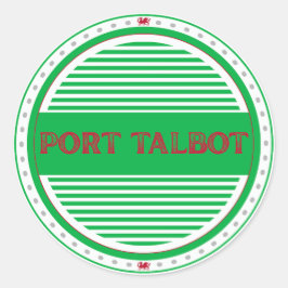 Port Talbot City Pride Emblem – Walisische Identit Runder Aufkleber