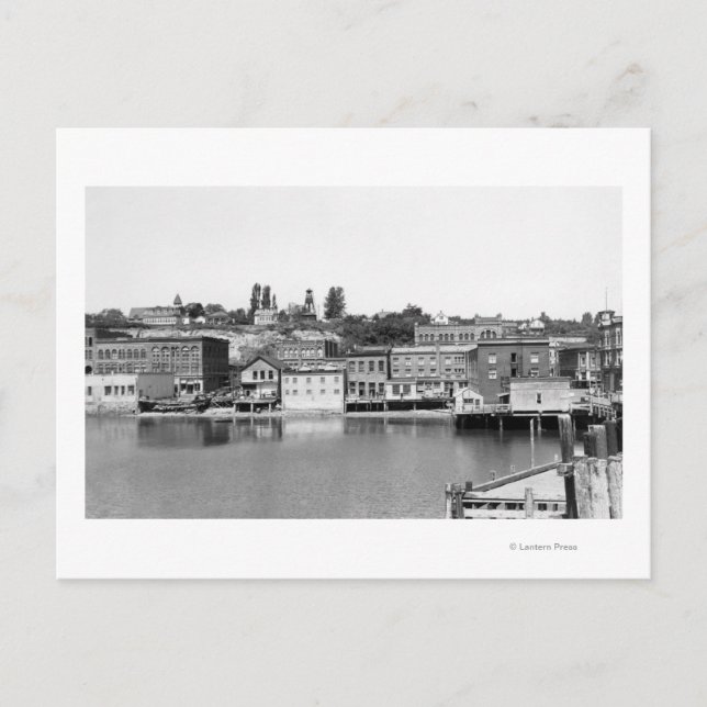 Port Townsend, WA Waterfront Stadtansicht Fotograf Postkarte (Vorderseite)