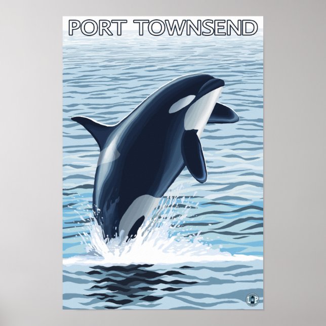 Port Townsend, WashingtonOrca Jumping Poster (Vorne)