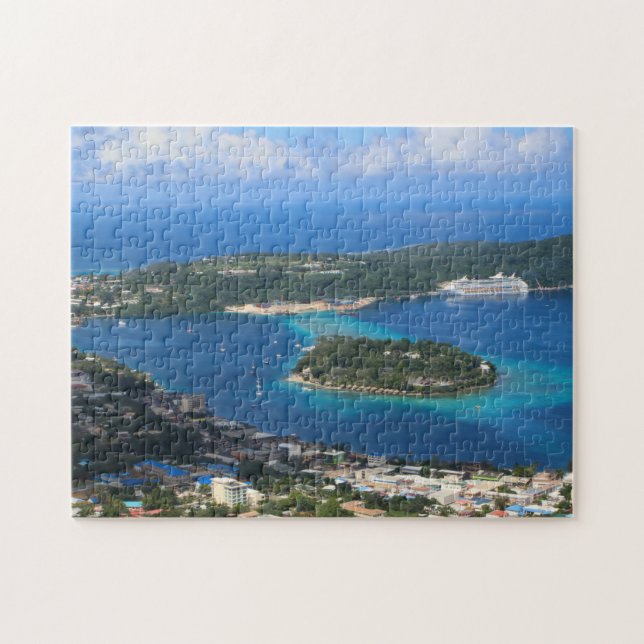 Port Vila, Vanuatu, aus der Luft Puzzle (Horizontal)