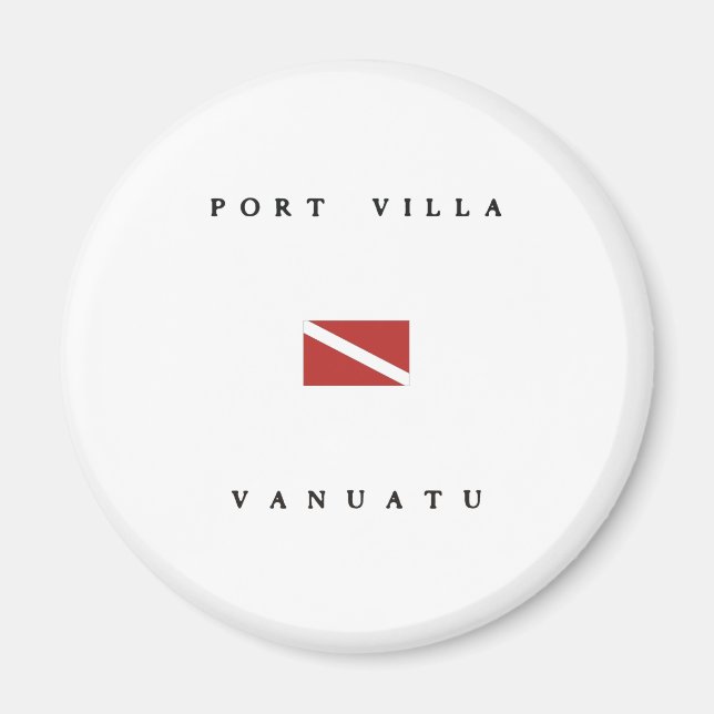 Port Villa Vanuatu Scuba Dive Flag Magnet (Vorne)