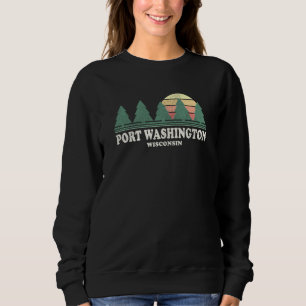 Port Washington Wi Vintag Throwback T-Shirt Retro  Sweatshirt