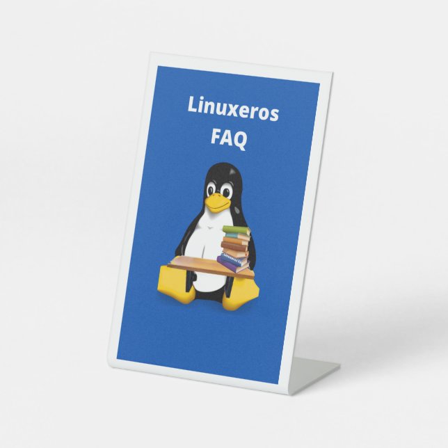 Porta celular Linuxeros FAQ Sockelschild (Vorderseite)